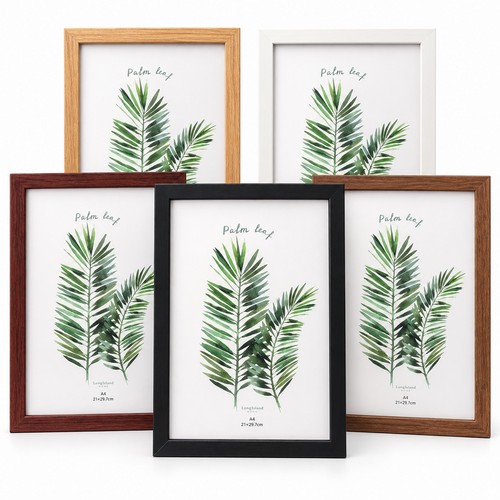 Premium single wooden photo - a4,