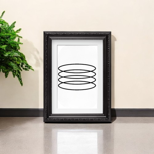 Ornate black picture frame - ornate,