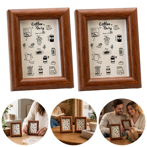 Wooden mini photo - 2x,