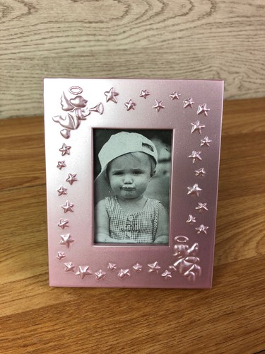 Pink metal photo - frame, with