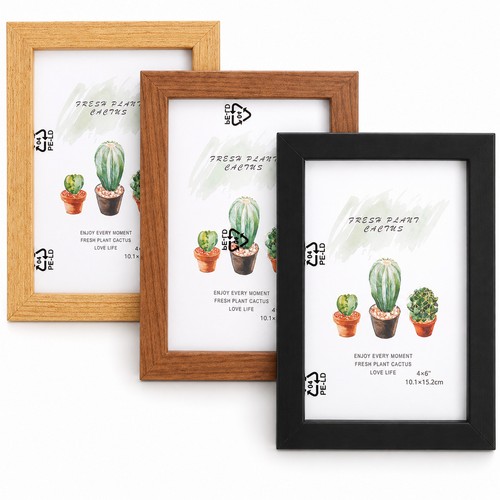 Wooden picture frames multiple - wooden,